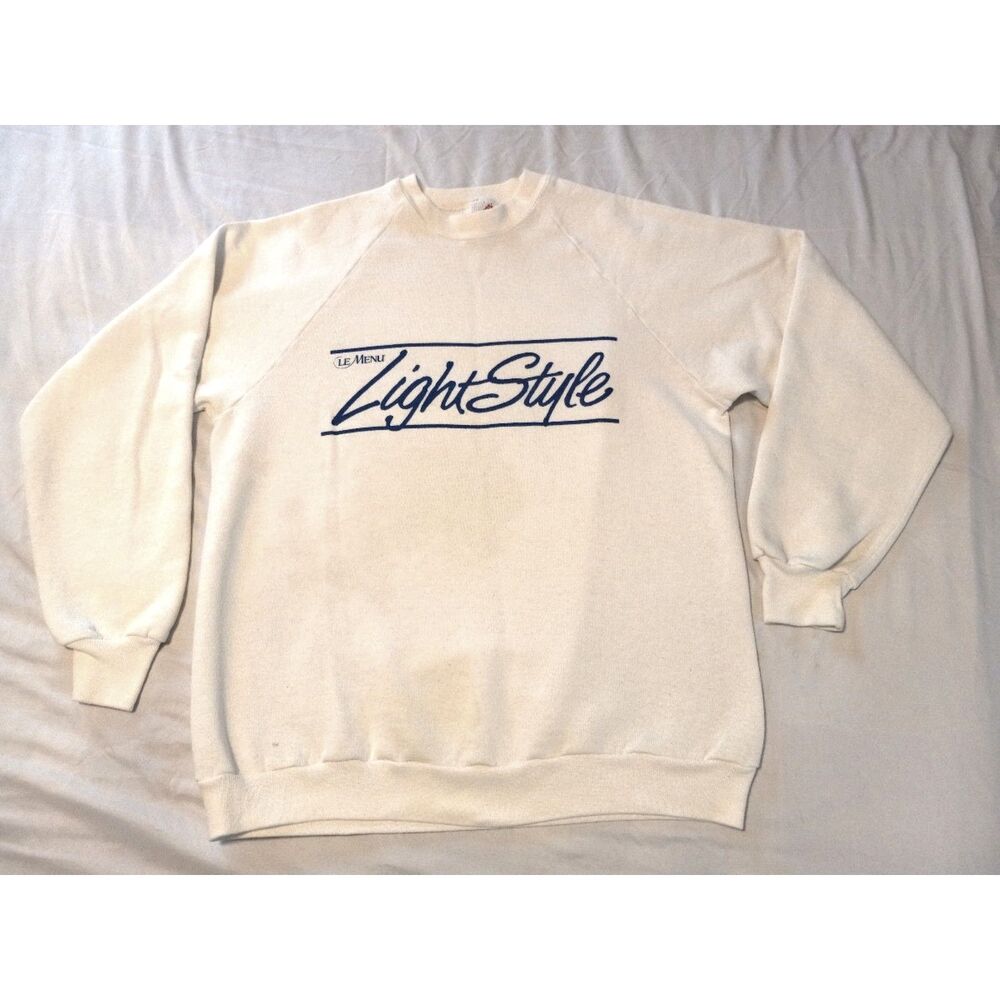 Vintage Le Menu Sweat Shirt Light Style Frozen Dinners SIZE LARGE 1980s 1990s